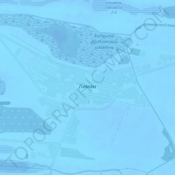 Topografische Karte Liman, Höhe, Relief