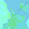 Topografische Karte Isla Roncal, Höhe, Relief