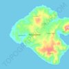 Topografische Karte Damar Island, Höhe, Relief