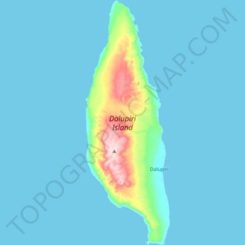 Topografische Karte Dalupiri Island, Höhe, Relief