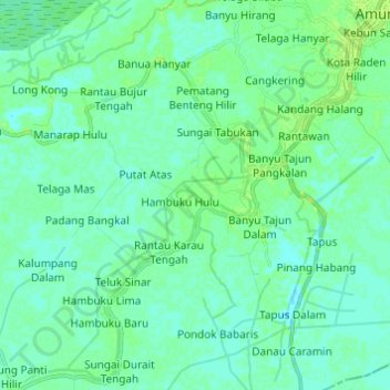 Topografische Karte Nagara River, Höhe, Relief