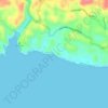 Topografische Karte Pantai Porok, Höhe, Relief
