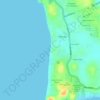Topografische Karte Sri Purnama Beach, Höhe, Relief