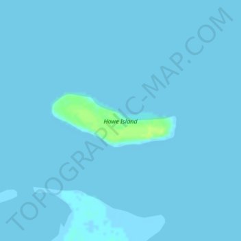 Topografische Karte Howe Island, Höhe, Relief