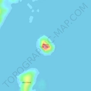 Topografische Karte Bauang Diki Island, Höhe, Relief
