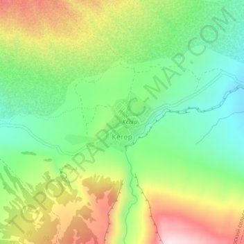 Topografische Karte Кегер, Höhe, Relief