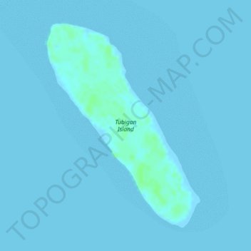 Topografische Karte Tubigan Island, Höhe, Relief