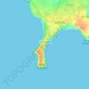 Topografische Karte Fortaleza de Sagres, Höhe, Relief