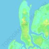 Topografische Karte Bruit Island, Höhe, Relief