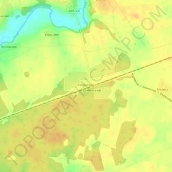 Topografische Karte Каминский, Höhe, Relief