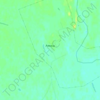 Topografische Karte Аянка, Höhe, Relief
