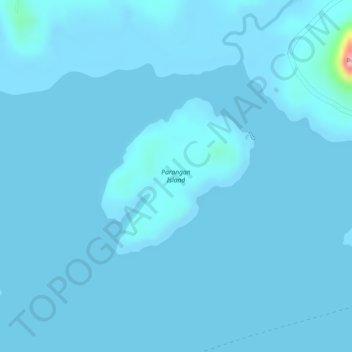 Topografische Karte Parangan Island, Höhe, Relief