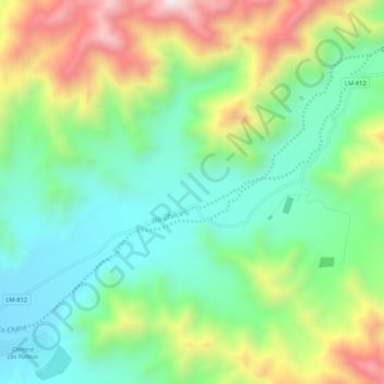 Topografische Karte Río Chilca, Höhe, Relief