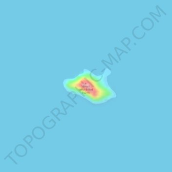 Topografische Karte West Bolod Island, Höhe, Relief