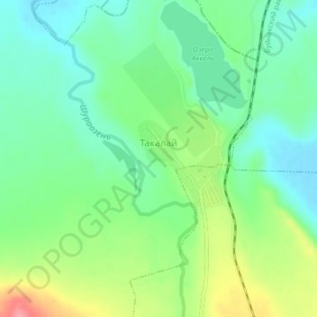 Topografische Karte Такалай, Höhe, Relief