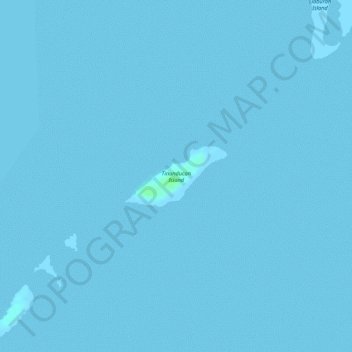 Topografische Karte Tinunducan Island, Höhe, Relief