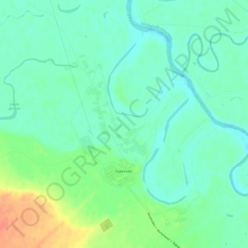 Topografische Karte Бураново, Höhe, Relief