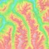 Topografische Karte Pitztal, Höhe, Relief