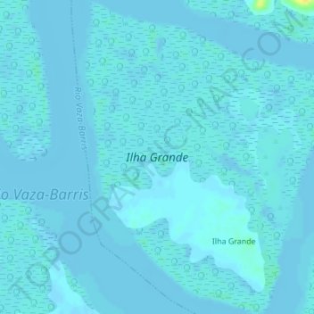 Topografische Karte Ilha Grande, Höhe, Relief