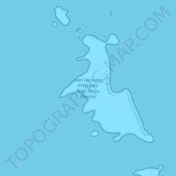 Topografische Karte Isla Bartolomé, Höhe, Relief