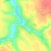 Topografische Karte Текуча, Höhe, Relief