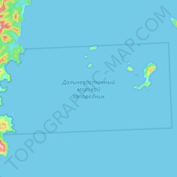 Topografische Karte 远东海洋自然保护区, Höhe, Relief