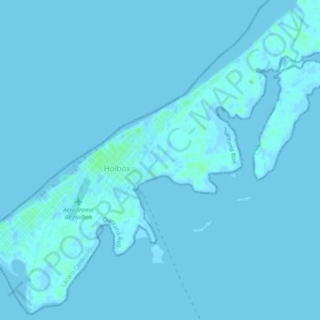 Topografische Karte Isla Holbox, Höhe, Relief