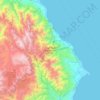 Topografische Karte Arfak Mountains Nature Reserve, Höhe, Relief