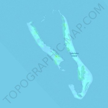 Topografische Karte Tubalubac Island, Höhe, Relief