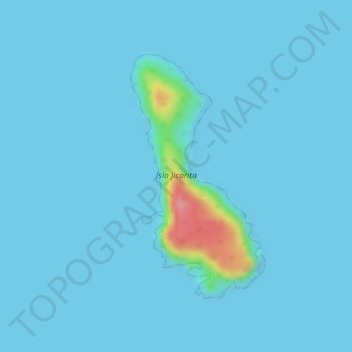 Topografische Karte Isla Jicarita, Höhe, Relief