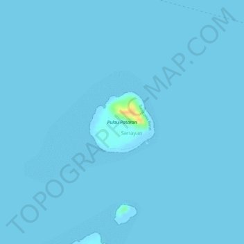 Topografische Karte Pulau Pasaran, Höhe, Relief