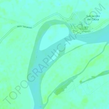 Topografische Karte Cauca, Höhe, Relief