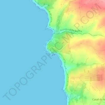 Topografische Karte Forte de Paimogo, Höhe, Relief