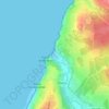 Topografische Karte Praia das Maçãs, Höhe, Relief