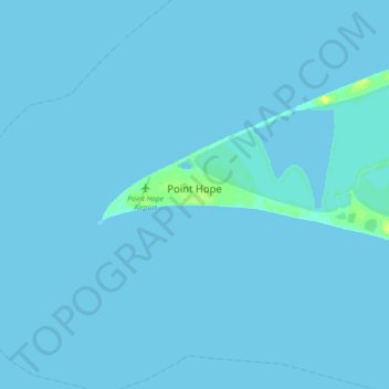 Topografische Karte Point Hope, Höhe, Relief