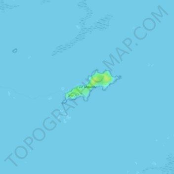 Topografische Karte Île Maudez, Höhe, Relief
