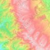 Topografische Karte Pir Panjal Range, Höhe, Relief