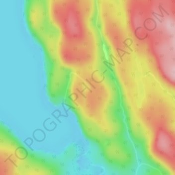 Topografische Karte Lac Lilloet, Höhe, Relief