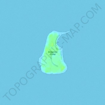 Topografische Karte Bangaram Island, Höhe, Relief