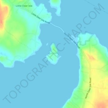 Topografische Karte Carney Island, Höhe, Relief