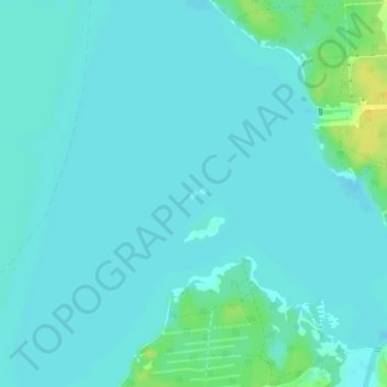 Topografische Karte Северный березовский остров, Höhe, Relief