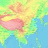 Topografische Karte China, Höhe, Relief