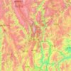 Topografische Karte 丽江市 Lijiang, Höhe, Relief