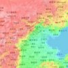 Topografische Karte Hebei, Höhe, Relief