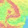 Topografische Karte Romania, Höhe, Relief