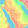 Topografische Karte Saudi-Arabien, Höhe, Relief